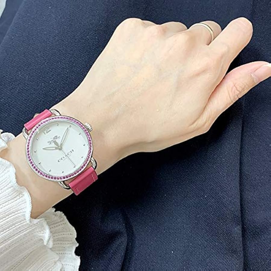 コーチ レディース 腕時計 ピンク レザー クリスタル 14502879 Amazon.co.jp: [コーチ] レディース デランシー クオーツ レザー